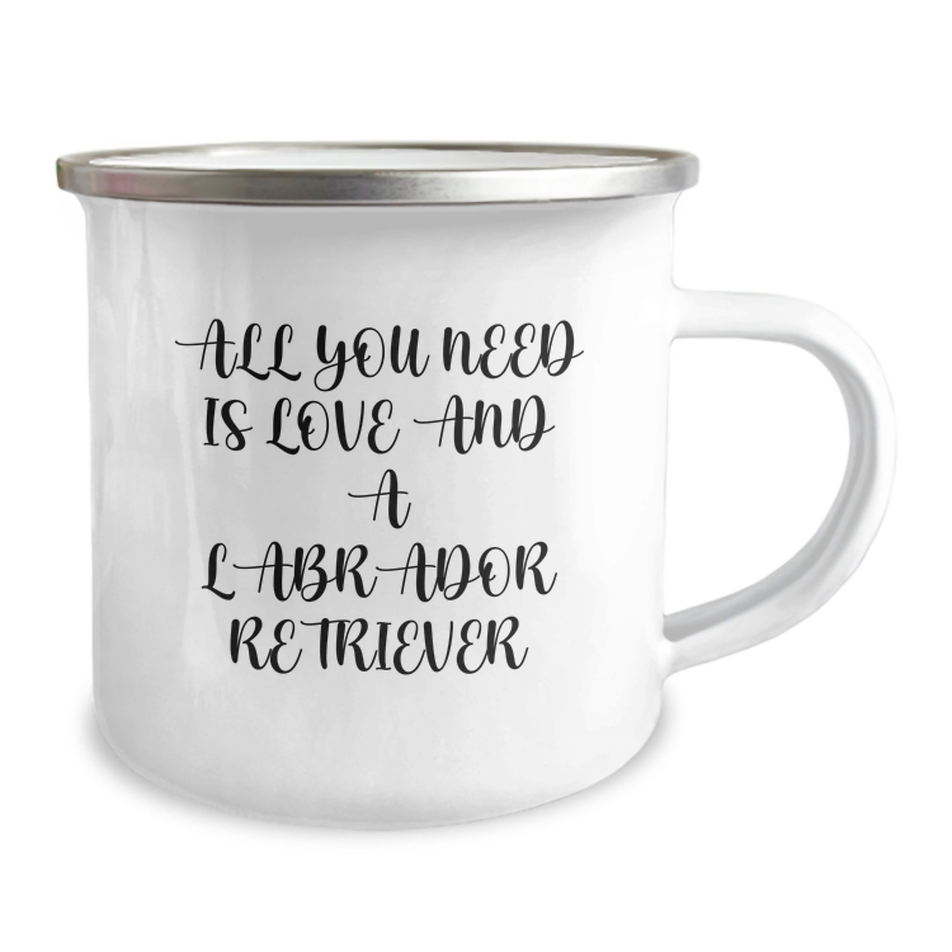 Funny Labrador Retriever Dog Birthday Unique Gifts for Men - 'All You Need Is Love And A Labrador Retriever' Camping Mug from Friends - Image 2
