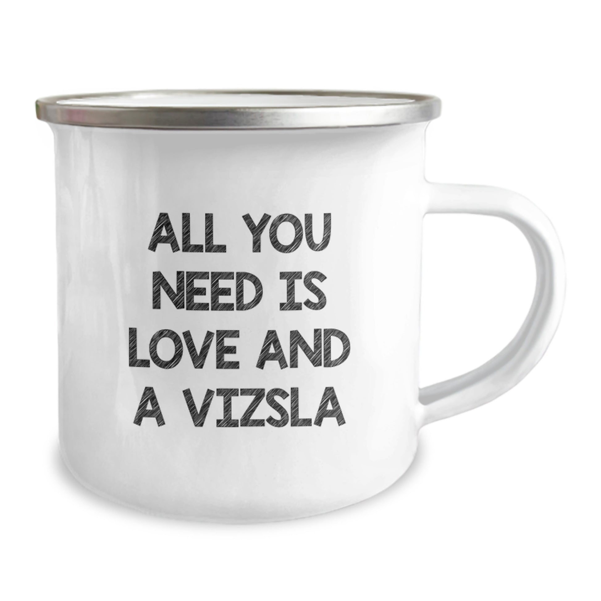Funny Vizsla Dog Gifts for Men or Women - Camping Mug, Perfect Birthday Unique Gifts from Friends or Family with Love Quote, All You Need Is Love And A Vizsla - Image 2