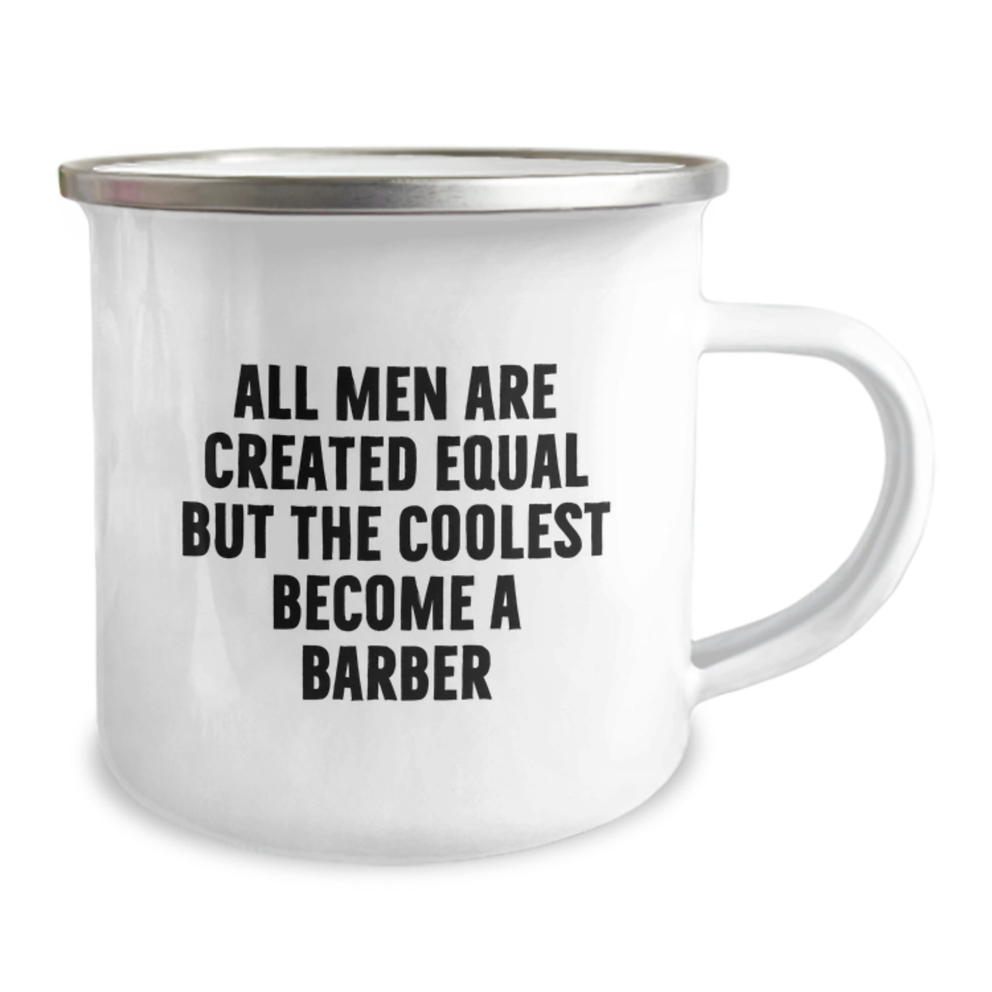 Funny Quotes For Barber Enthusiasts 12 oz Stainless Steel Camping Mug Gifts from Friends to Barber - Image 2