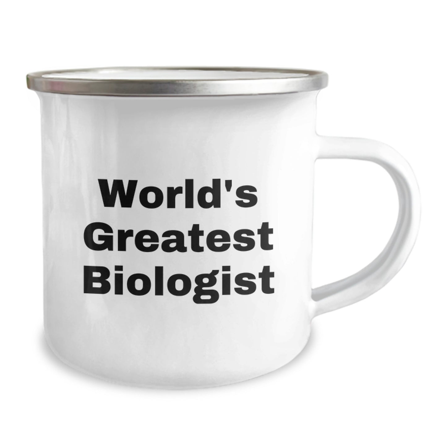 Biologist Gifts for Him - 'World's Greatest Biologist' Funny Camping Mug, 12 oz Stainless Steel with Enamel Finish, Gifts from Dad to Father's Day Unique Gifts for Men - Image 2