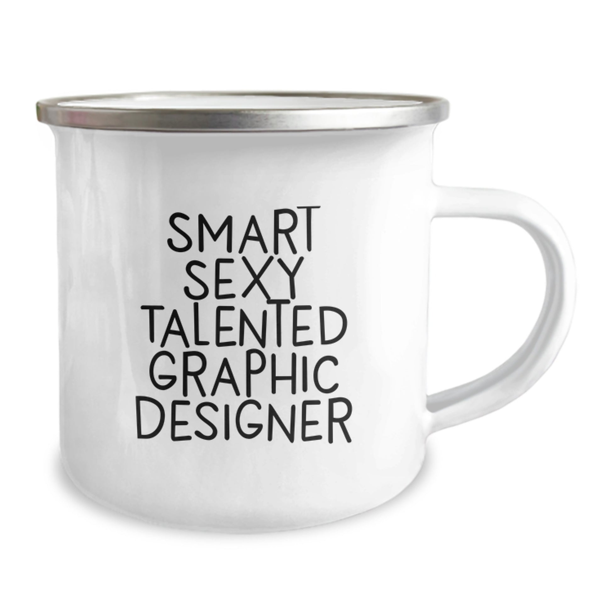 Gifts from Friends for Graphic Designers - Smart Sexy Talented Graphic Designer Christmas Camping Mug - Image 2