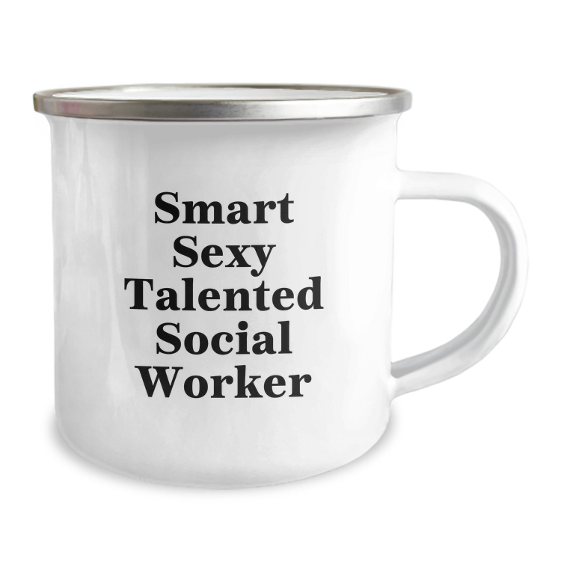 Smart Sexy Talented Social Worker Camping Mug Gifts for Coworkers, Friends, and Family on Valentine's - Image 2