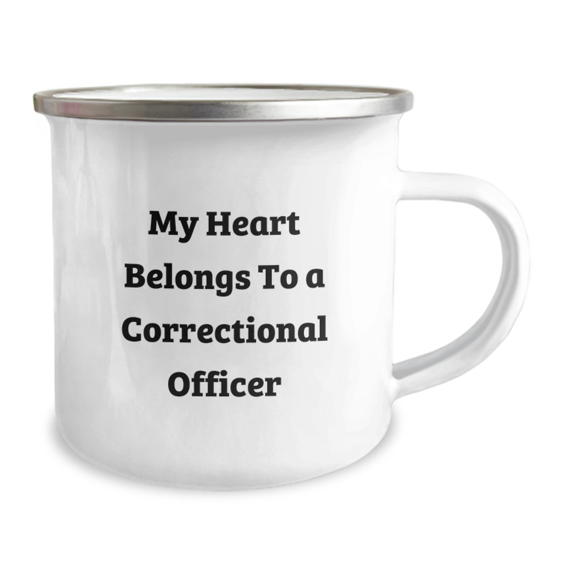 Correctional Officer Gifts from Men to Correctional Officers - Funny Camping Mug, Gift for Correctional Officer on Graduation Day - My Heart Belongs To A Correctional Officer - Image 2