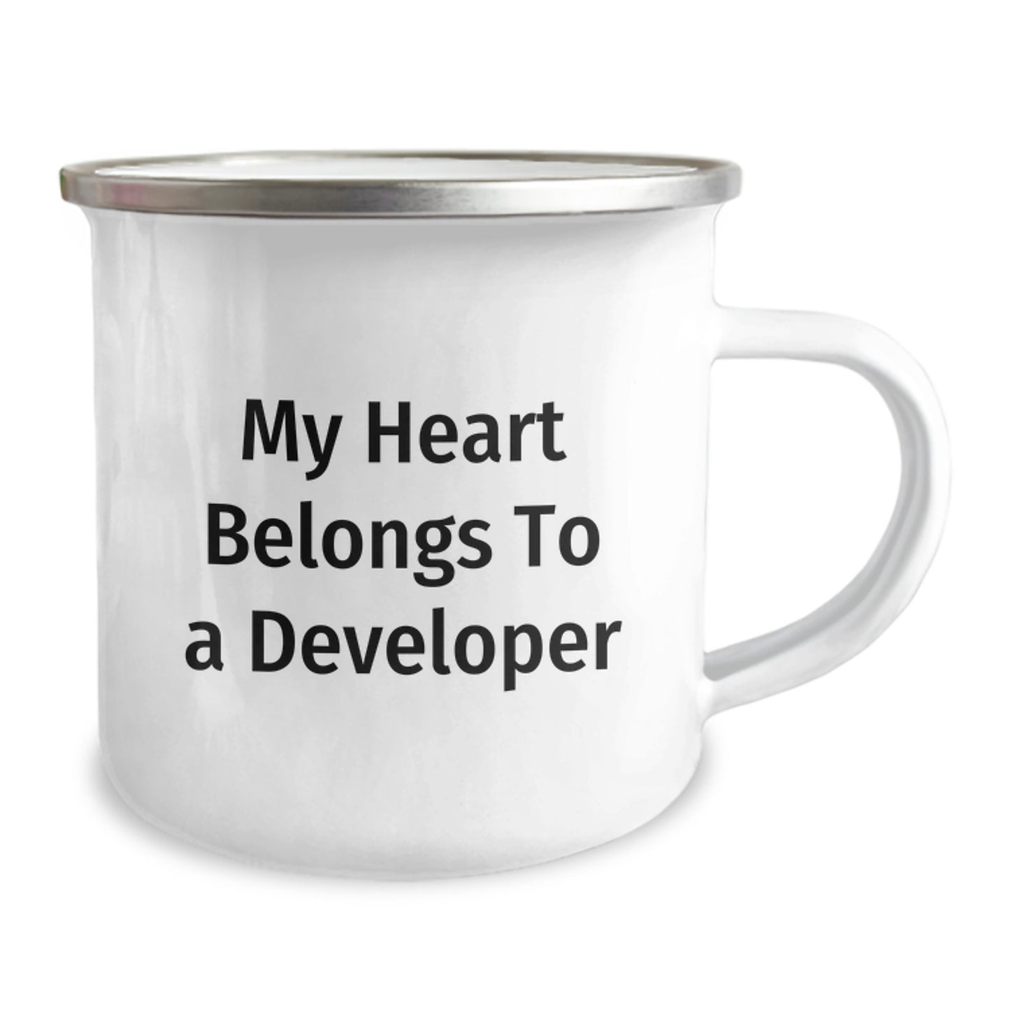 Funny Developer Gifts for Him - My Heart Belongs To A Developer Birthday Unique Gifts from Friends to Developer - Image 2
