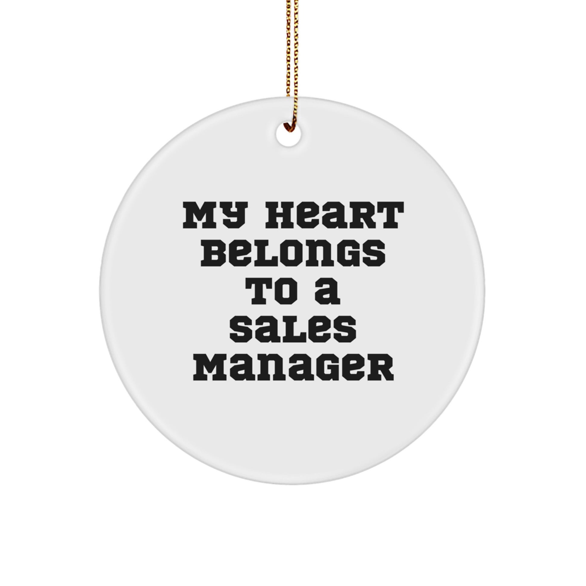 Funny Sales Manager Gifts from Friends, Heartfelt Circle Ornament for Sales Manager, Christmas Unique Gifts for Sale Managers - Image 1