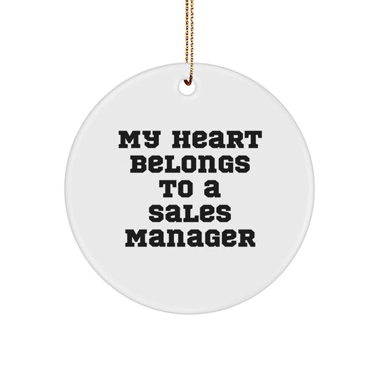 Funny Sales Manager Gifts from Friends, Heartfelt Circle Ornament for Sales Manager, Christmas Unique Gifts for Sale Managers - Image 1