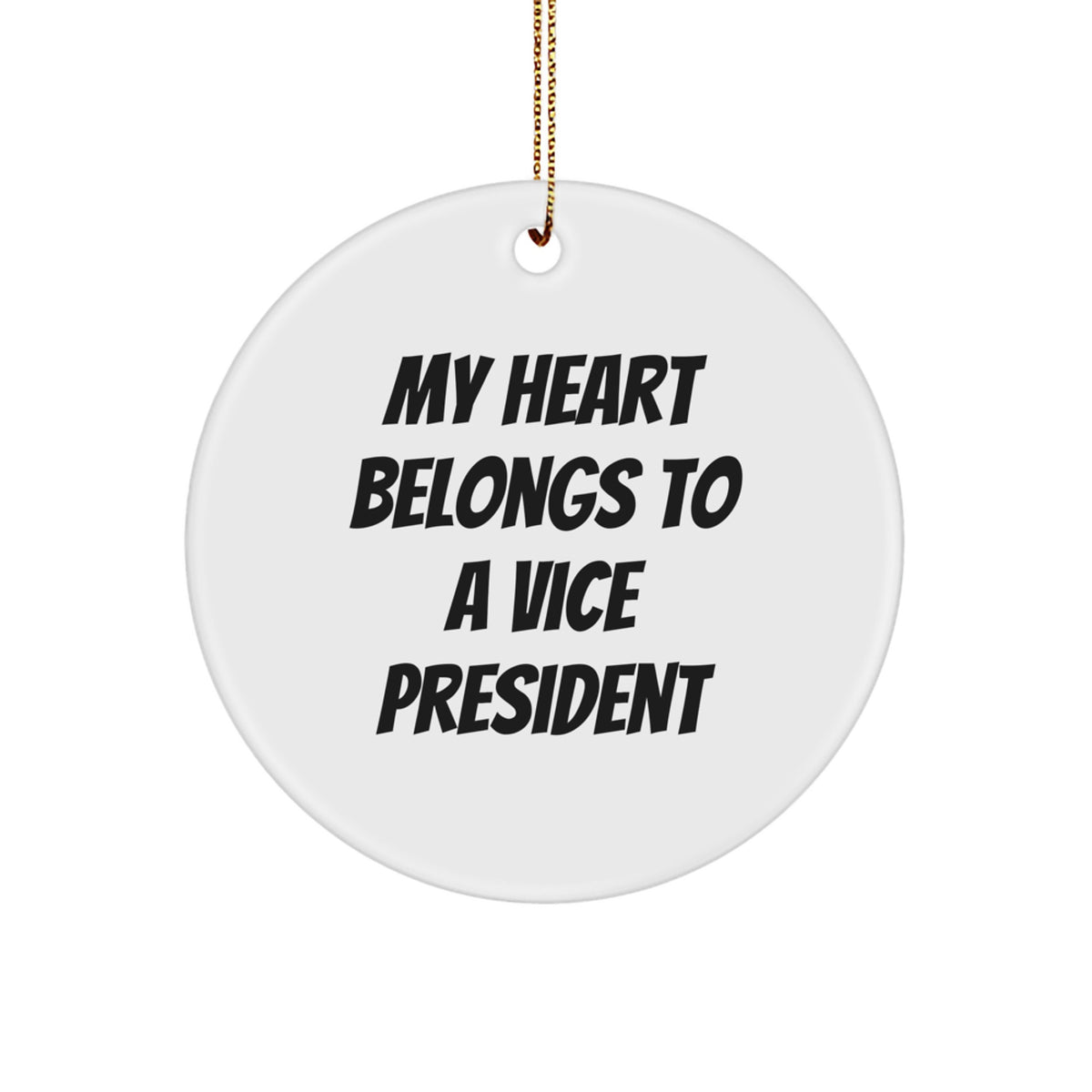 Vice President Keepsake Christmas Ornament for Him Gift Heart - Image 1