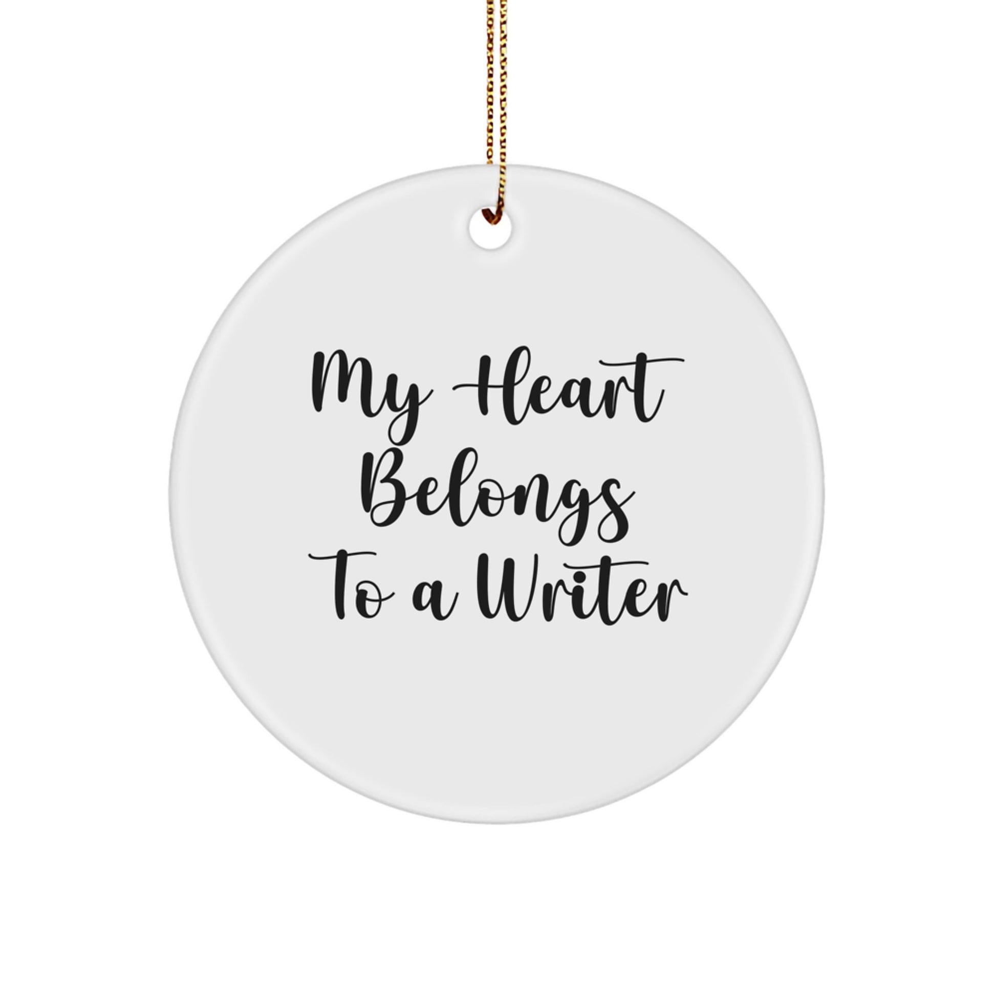 Funny Writer Circle Ornament Gifts from Friends to Writers at Christmas Unique - Image 1