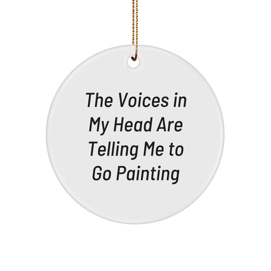Painting Christmas Ornament for Family Treasure Gift – Voices in My Head - Image 1