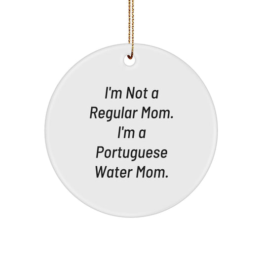 Funny Portuguese Water Dog Circle Ornaments Gifts from Mom for Portuguese Water Dog Christmas Unique - Image 1