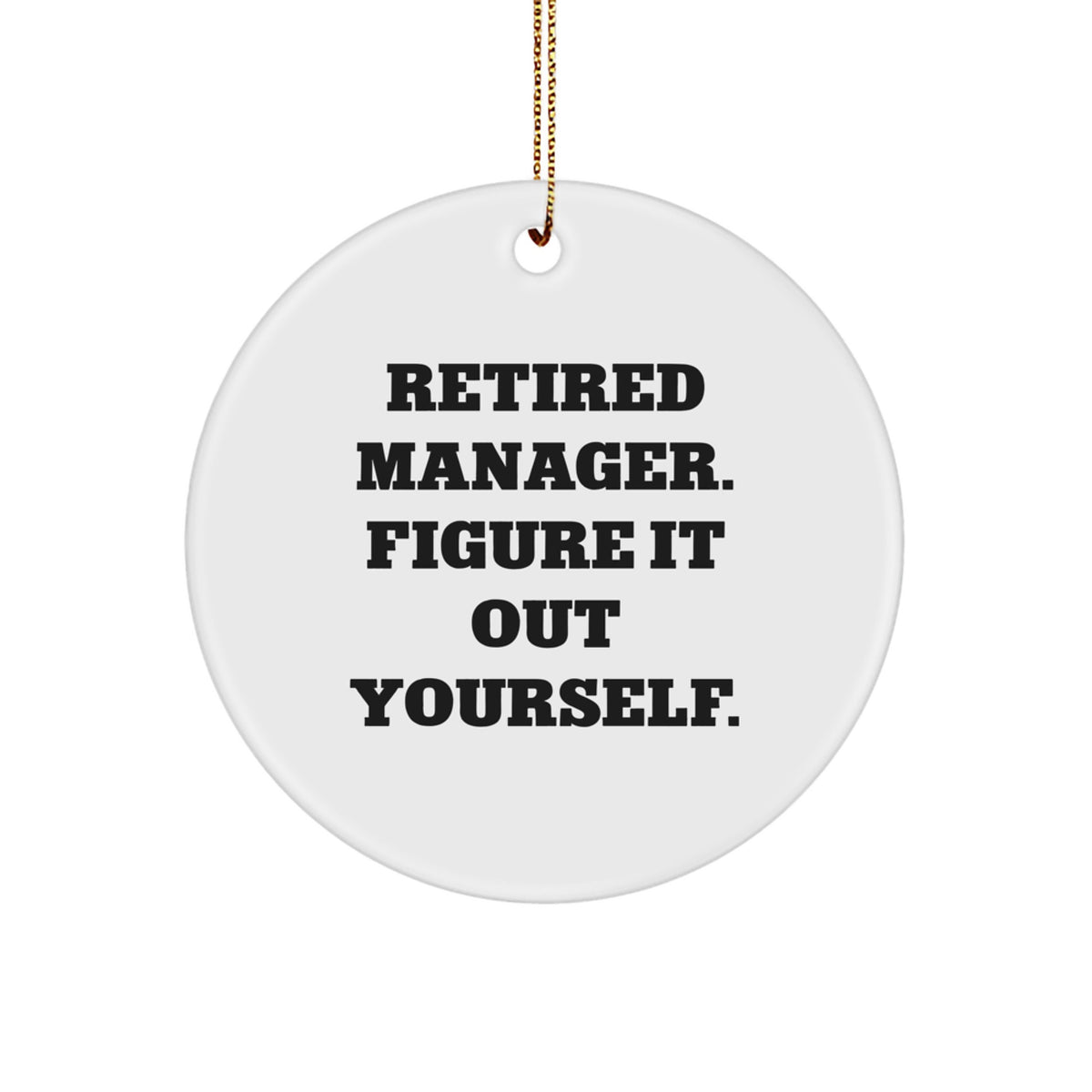 Family Treasure Manager Circle Christmas Ornament Gift – Retired Manager - Image 1