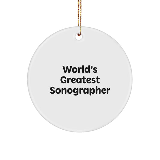 Funny Sonographer Gifts from Friends, Inspirational Circle Ornament, Christmas Unique Presents for Men, Women, Sonographer - Image 1