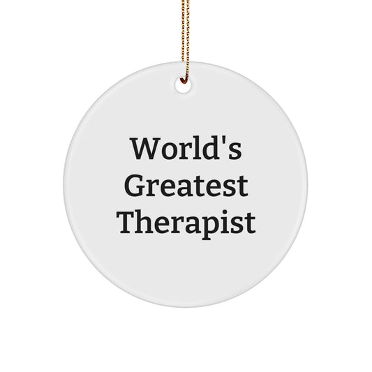 Funny Therapist Gifts from Family, World's Greatest Therapist Christmas Unique Gifts for Therapist Coworkers - Image 1