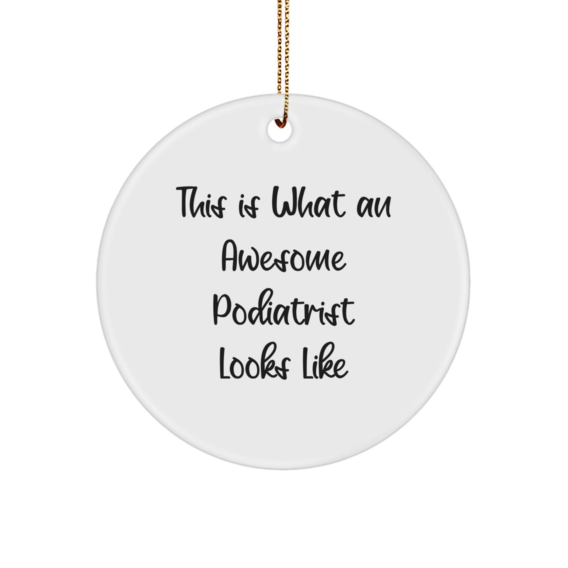 Funny Podiatrist Gifts for Men from Friends during Christmas Unique Circle Ornament - Image 1