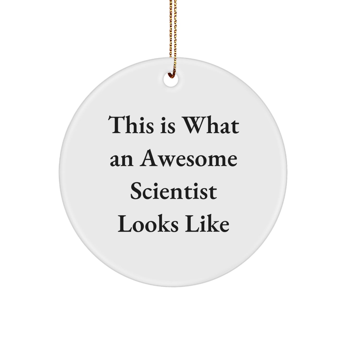 Funny Scientist Gifts from Family for Christmas Circle Ornament - This Is What An Awesome Scientist Looks Like - Image 1