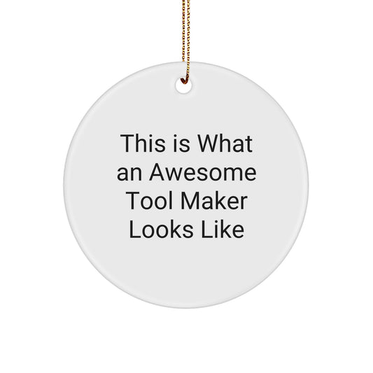 Funny Inspirational Tool Maker Gifts for Men, Women, Friends, Coworkers - Christmas Unique Presents from Family - This Is What An Awesome Tool Maker Looks Like - Image 1