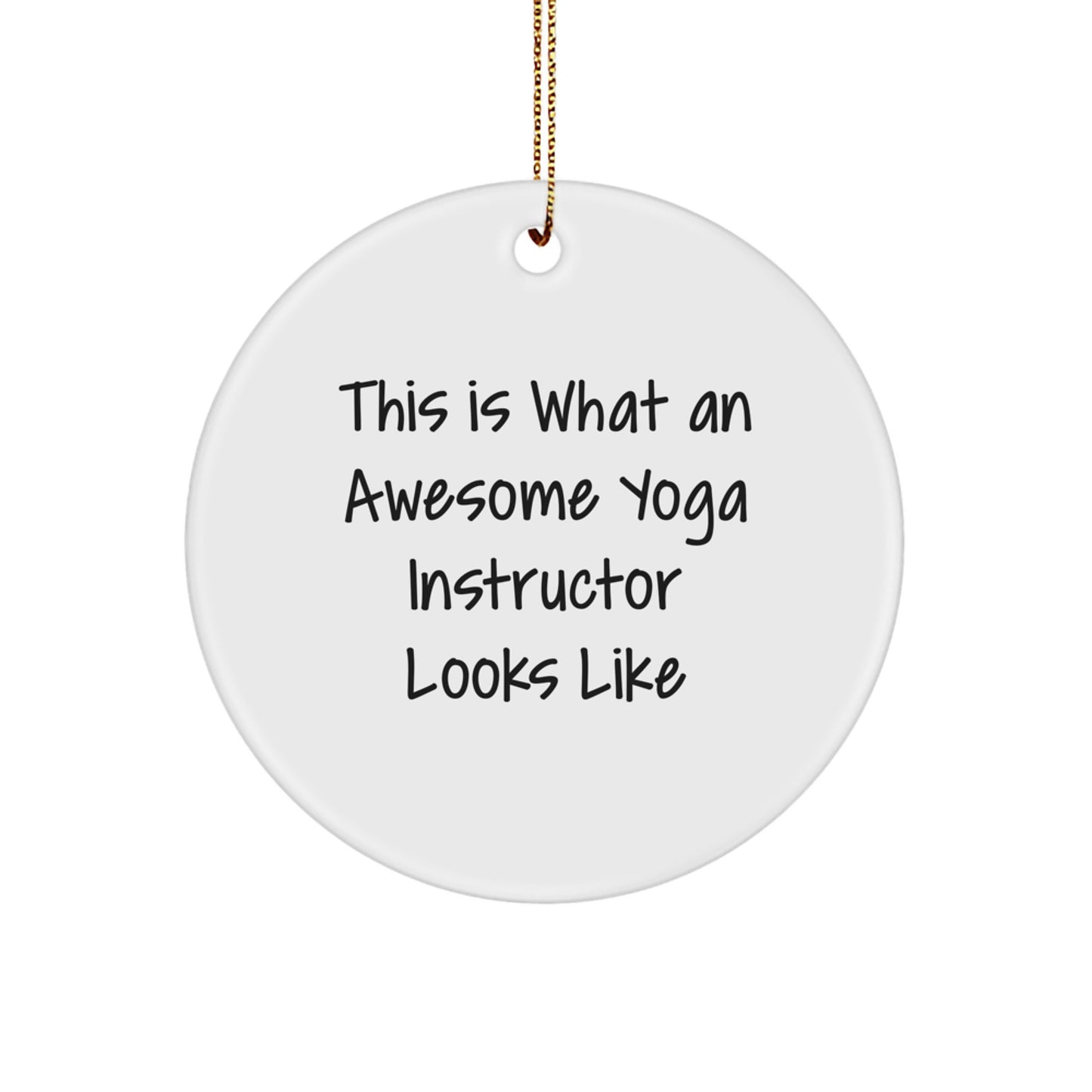 Christmas Unique Gift Yoga Instructor Circle Ornament Idea for Coworkers - Image 1