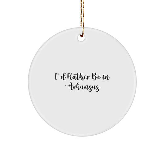 Funny Arkansas Circle Ornament Gifts from Men to Friends or Family for Christmas - Image 1