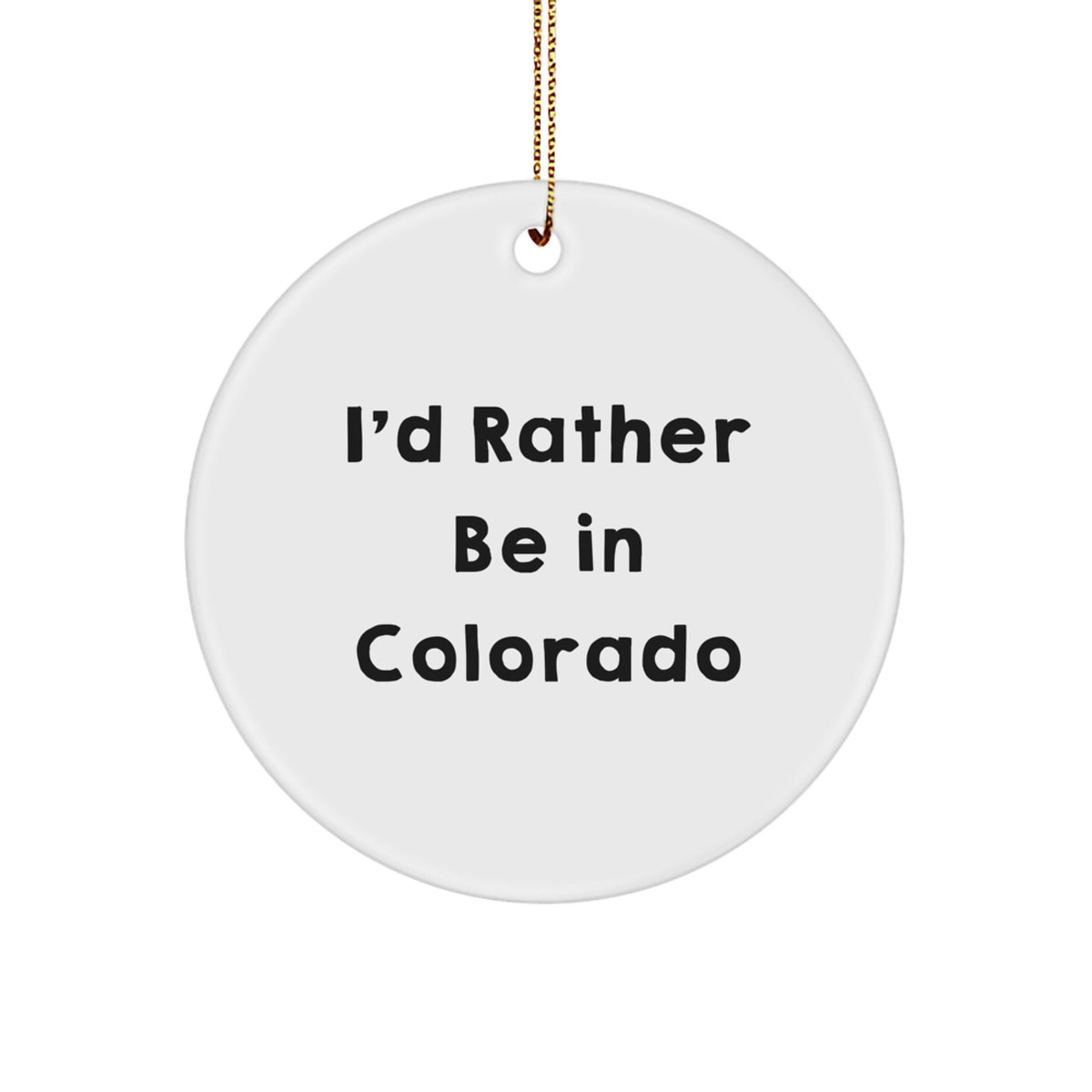 Christmas Unique Gift Colorado Circle Ornament for Her Vibrant Present - Image 1