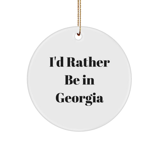 For Him Keepsake Georgia Christmas Ornament Gift I'd Rather Be in - Image 1