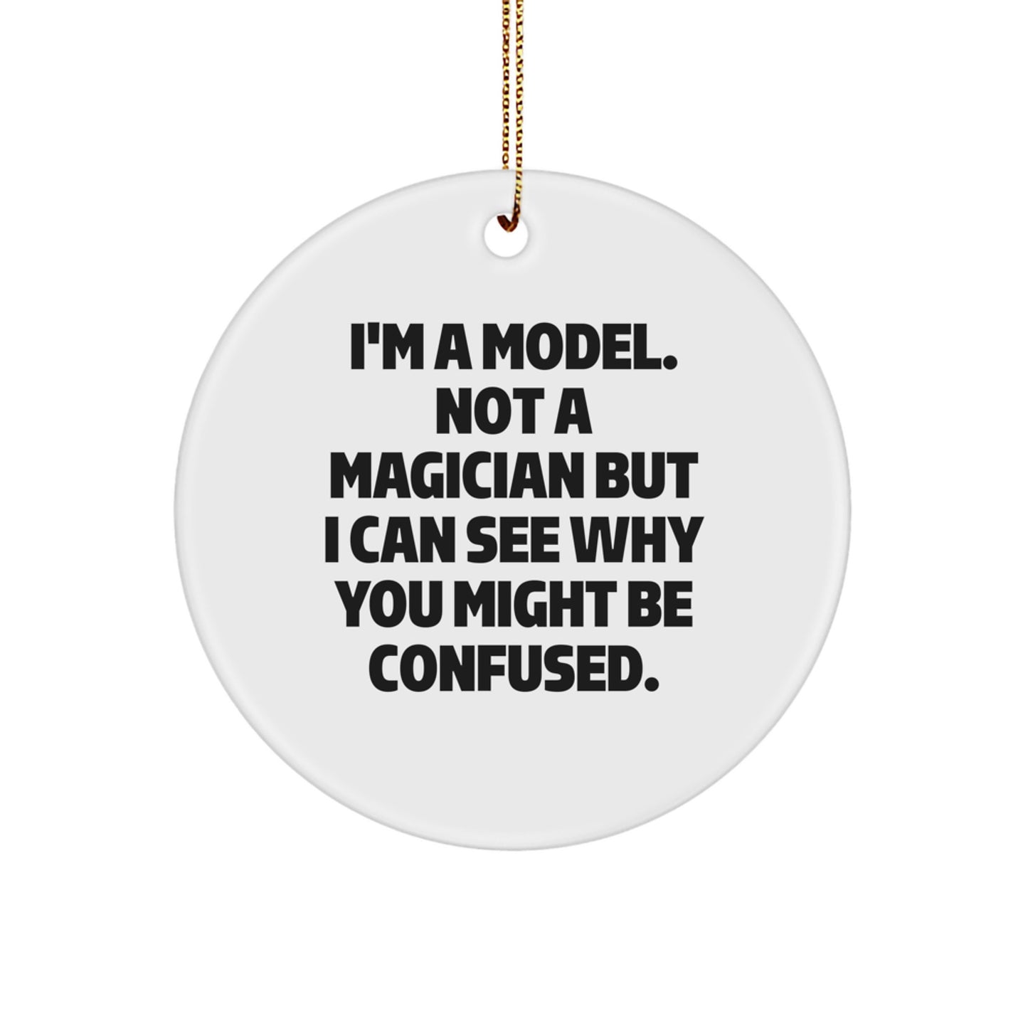 Funny Model Gifts from Friends, Unique Circle Ornament for Christmas, Model Enthusiast Decorations - Image 1