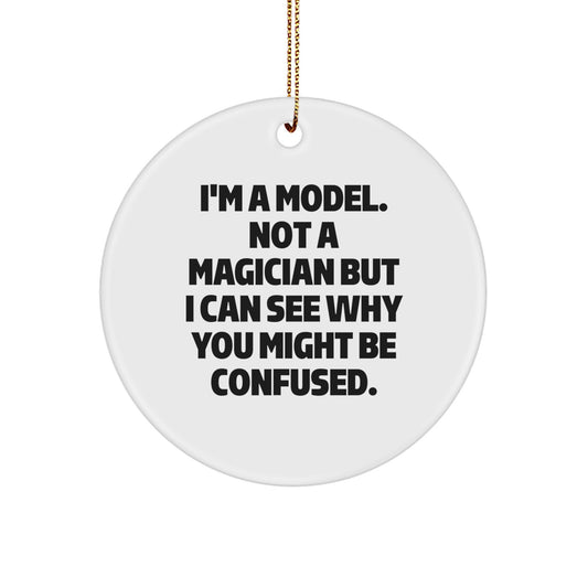 Funny Model Gifts from Friends, Unique Circle Ornament for Christmas, Model Enthusiast Decorations - Image 1
