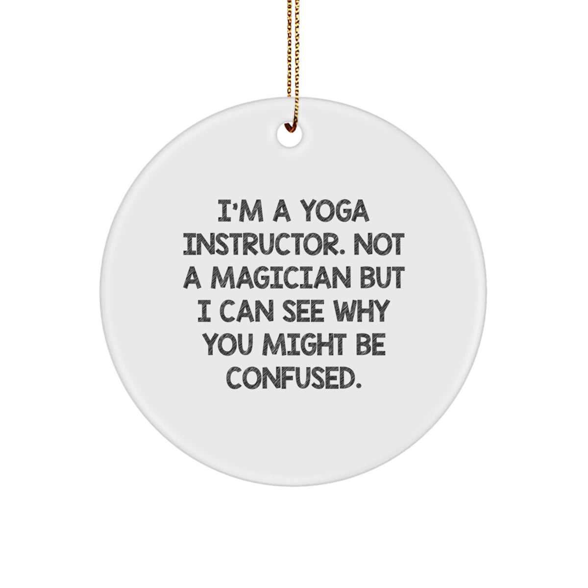 Christmas Unique Gift for Her Yoga Instructor Ornament Present - Image 1