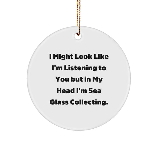 Funny Sea Glass Collecting Ornaments Gifts from Friends or Family for Christmas Unique Decorations - Image 1