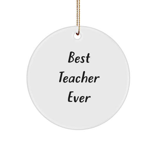 Funny Teacher Quote Circle Ornaments for Christmas Unique Gifts from Friends - Image 1