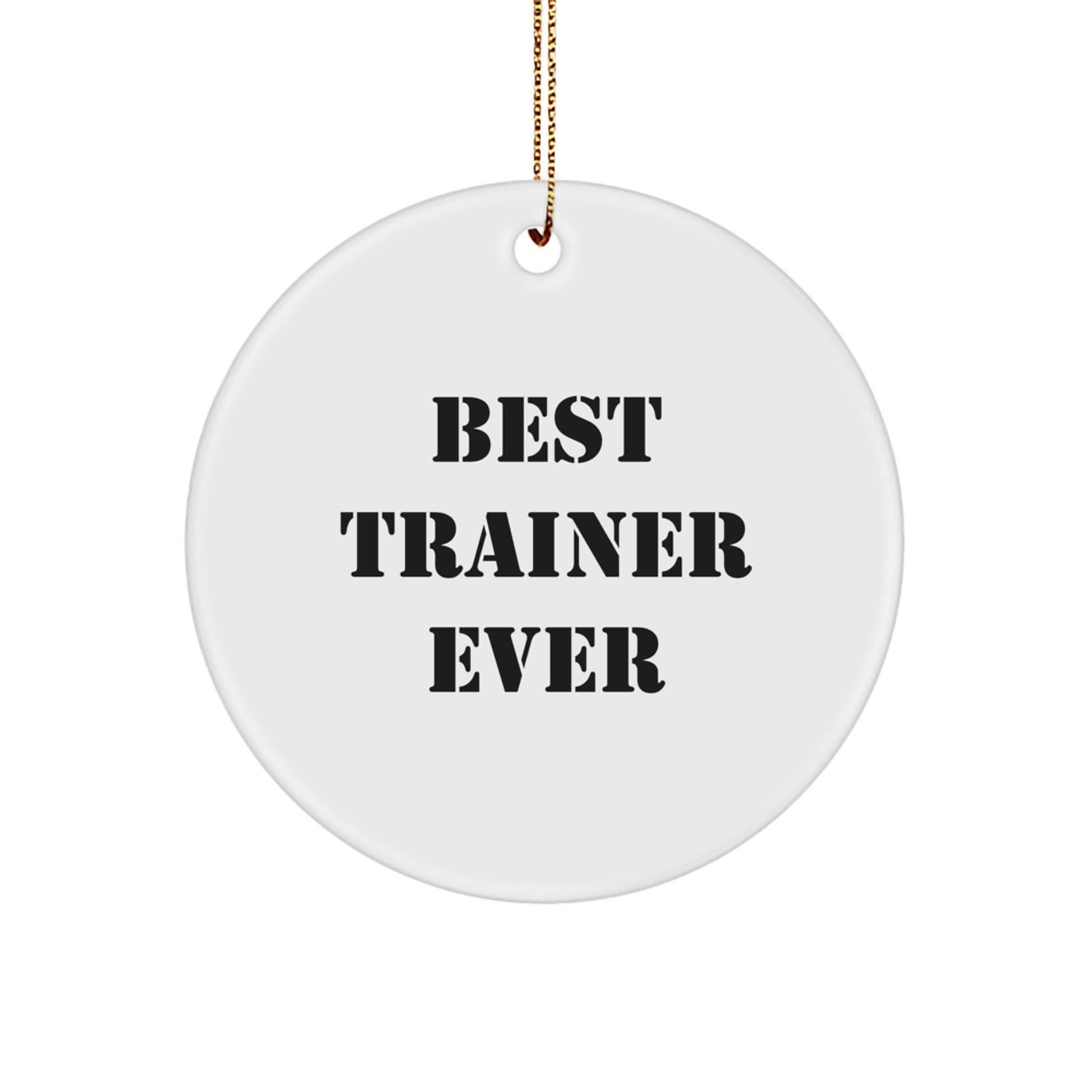 Funny Trainer Quotes Circle Ornament Gifts for Men Women Friends Family - Image 1