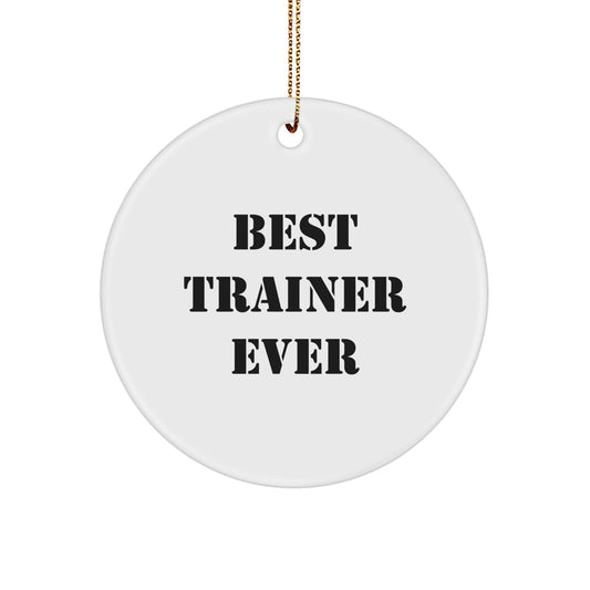 Funny Trainer Quotes Circle Ornament Gifts for Men Women Friends Family - Image 1