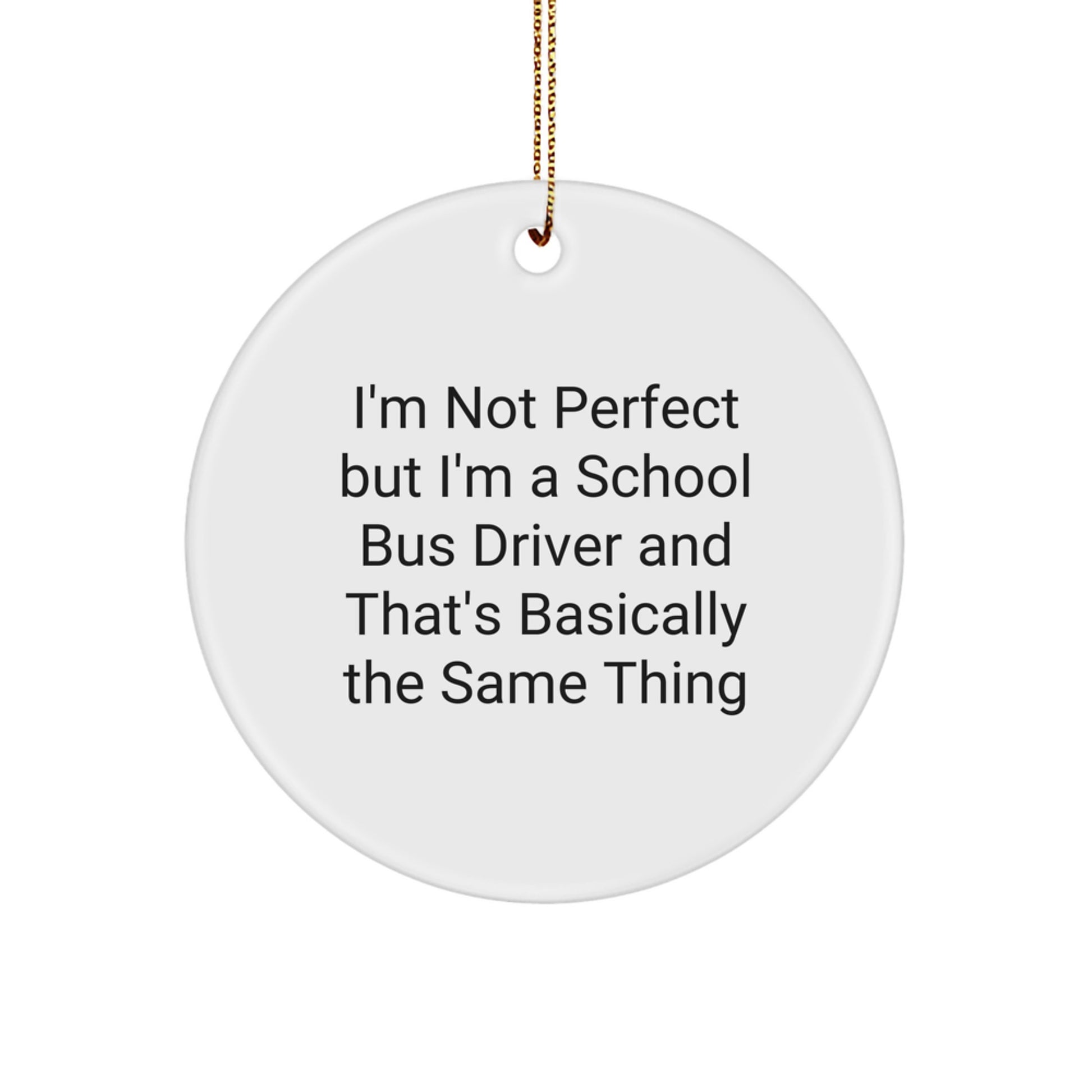 Funny School Bus Driver Gifts from Friends, 'I'm Not Perfect But... - Image 1