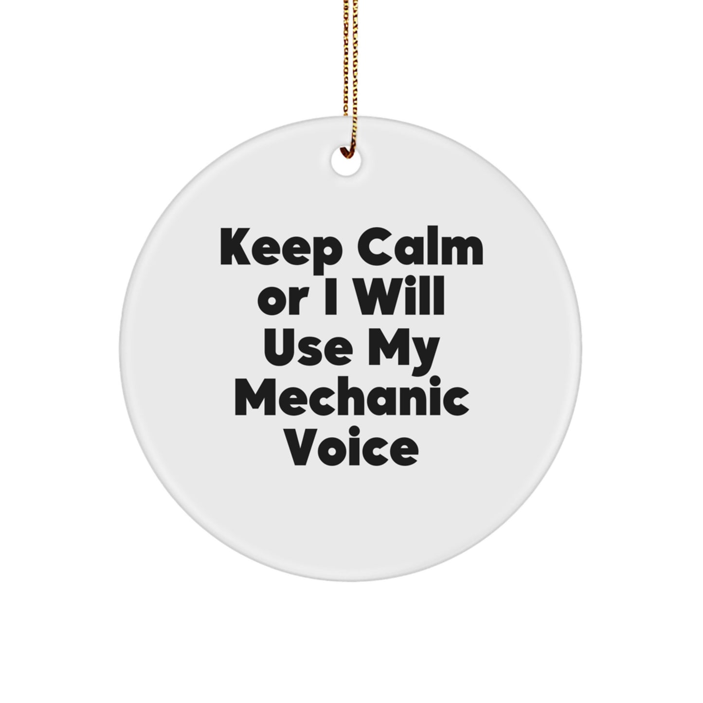 Fun Mechanic Christmas Unique Gifts for Men, Funny Mechanic Voice Circle Ornament for Mechanic Lover, Holiday Season Gifts from Friends to Family - Image 1
