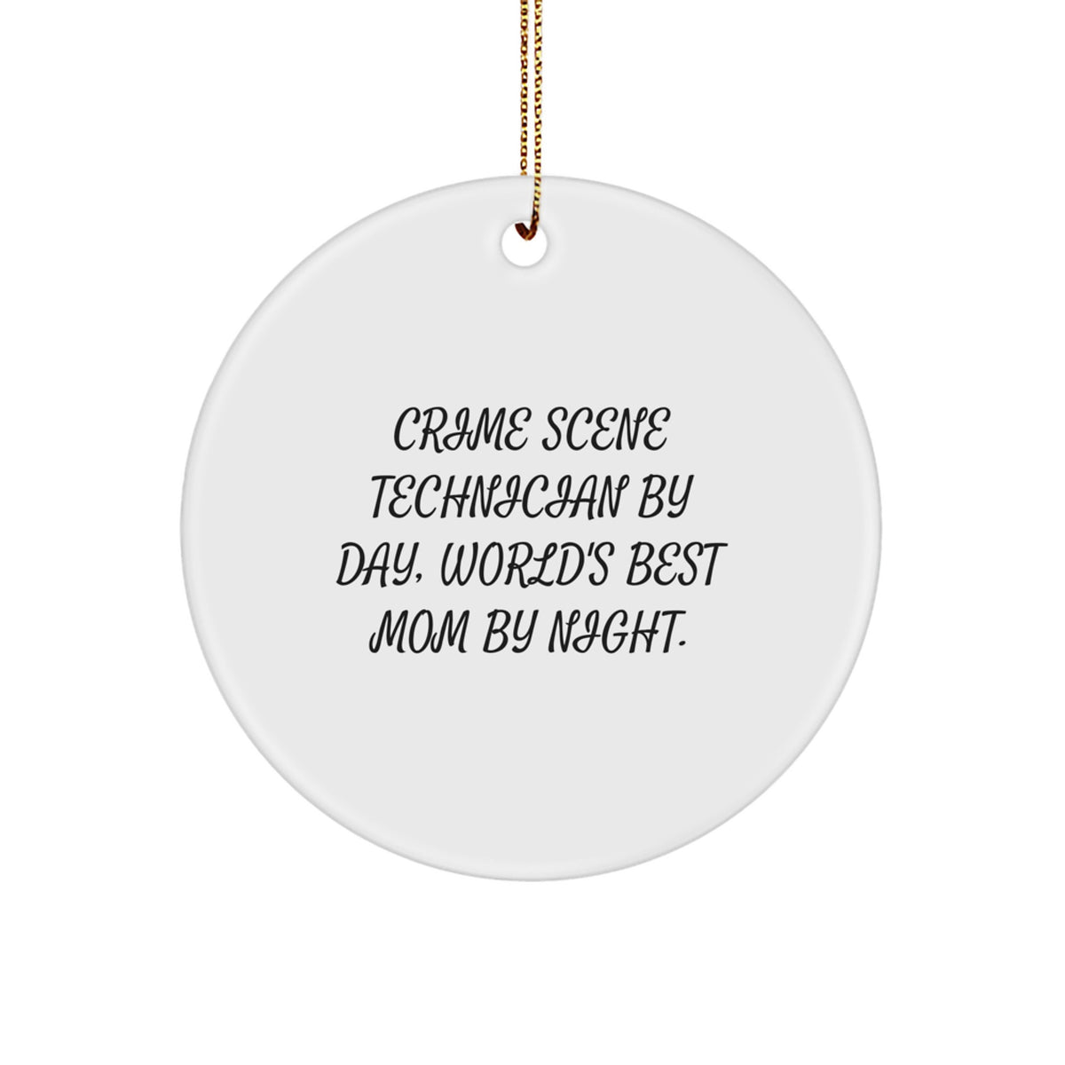 Christmas Gift for Her Present Crime Scene Technician Circle Ornament - Image 1
