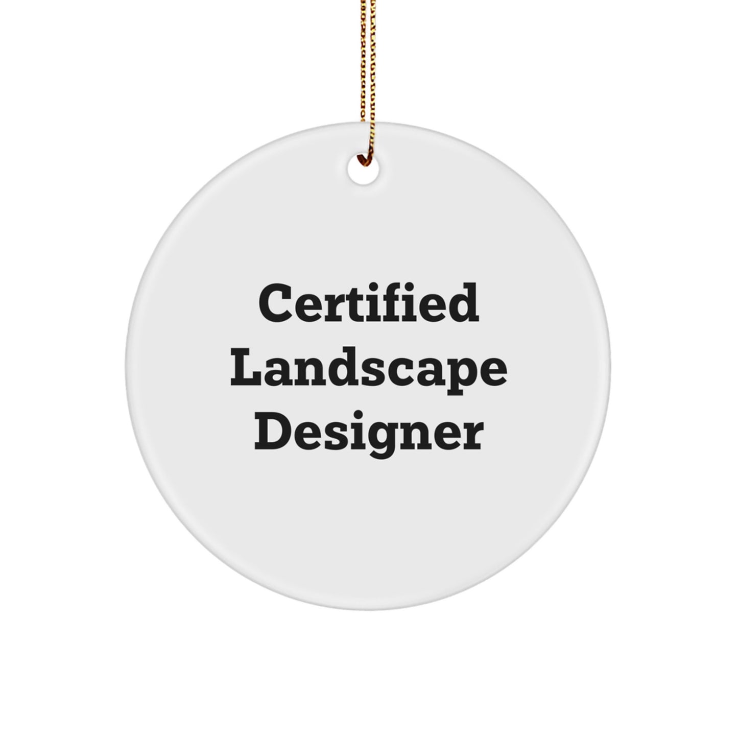 Certified Landscape Designer Funny Circle Ornament, Gifts from Friends to Landscape Designers, Unique Christmas Unique Gifts for Landscape Designers, Quote: 'It's a 'Brew-tiful' Day! - Image 1