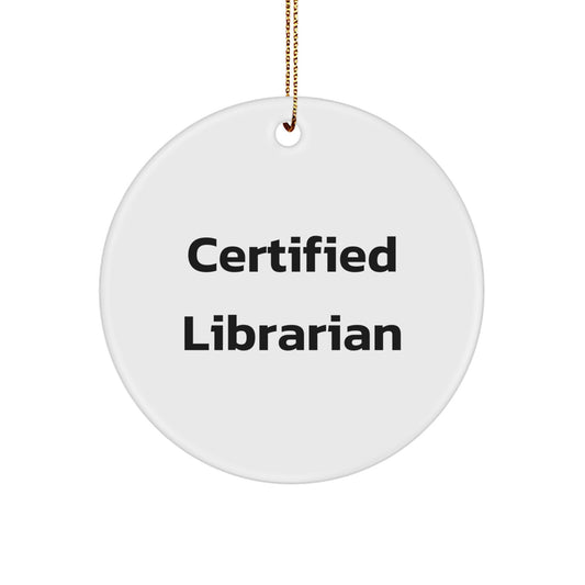 Librarian Gifts from Friends, 'A Book is a Dream that You Hold in Your Hand' - Circle Ornament for Librarians, Women, and Coworkers, Christmas Unique Gifts - Image 1
