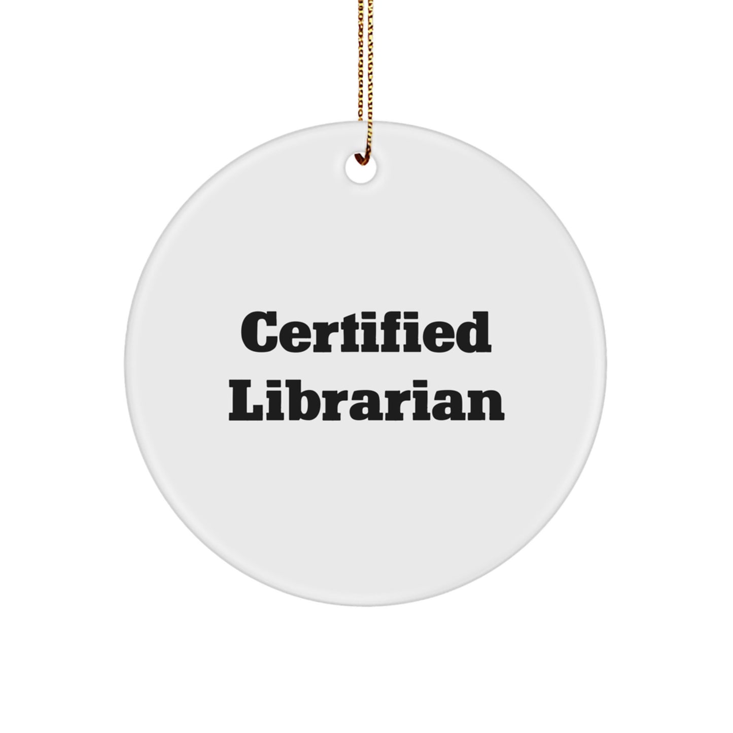 Funny Librarian Gifts from Friends for Christmas Circle Ornaments - 'You're a-maze-ing' Quote - Image 1