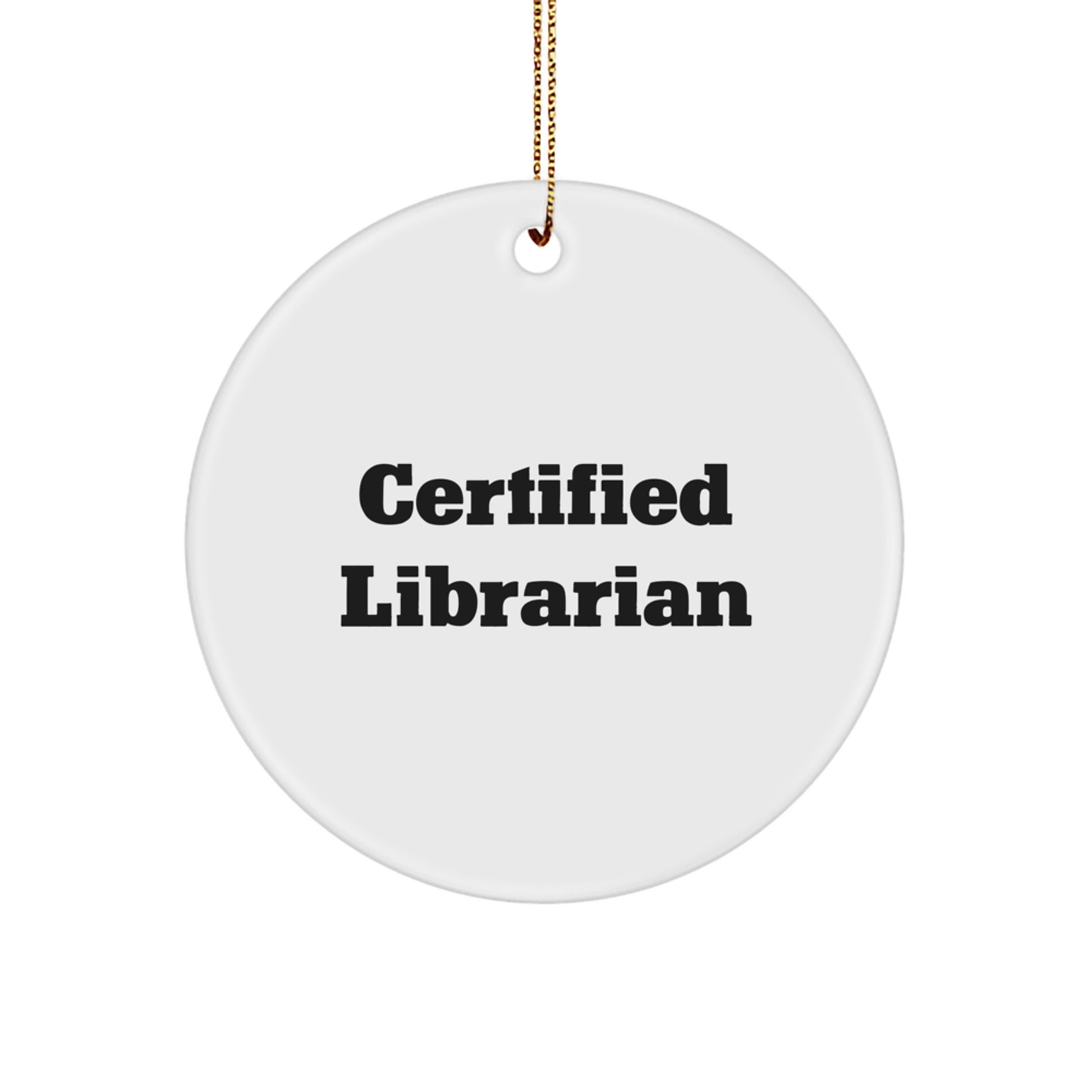 Funny Librarian Gifts from Friends for Christmas Circle Ornaments - 'You're a-maze-ing' Quote - Image 1