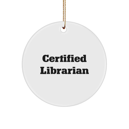 Funny Librarian Gifts from Friends for Christmas Circle Ornaments - 'You're a-maze-ing' Quote - Image 1
