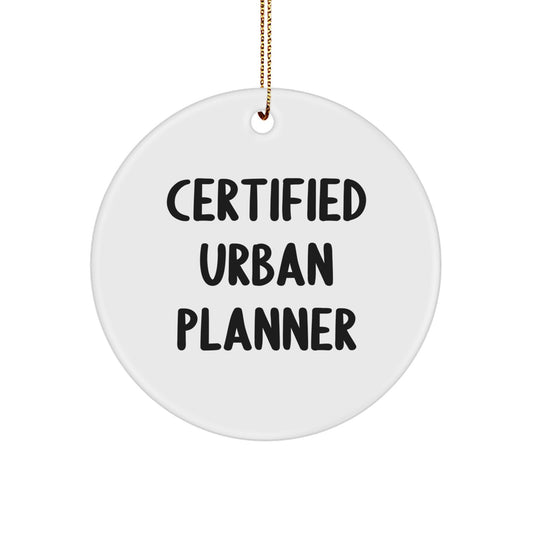 Urban Planner Gifts for Friends from Certified Planner 'I Plan Cities' Funny Circle Ornament, Christmas Unique Gifts - Image 1