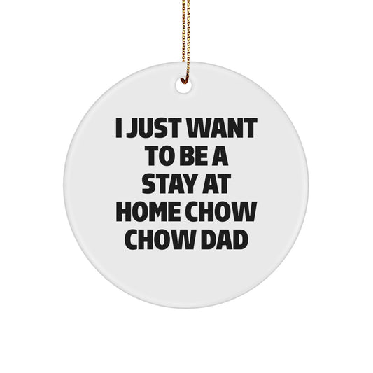 Funny Chow Chow Dog Circle Ornament Gifts from Men to Chow Chow Dog Dad for Christmas Unique Gifts - Image 1