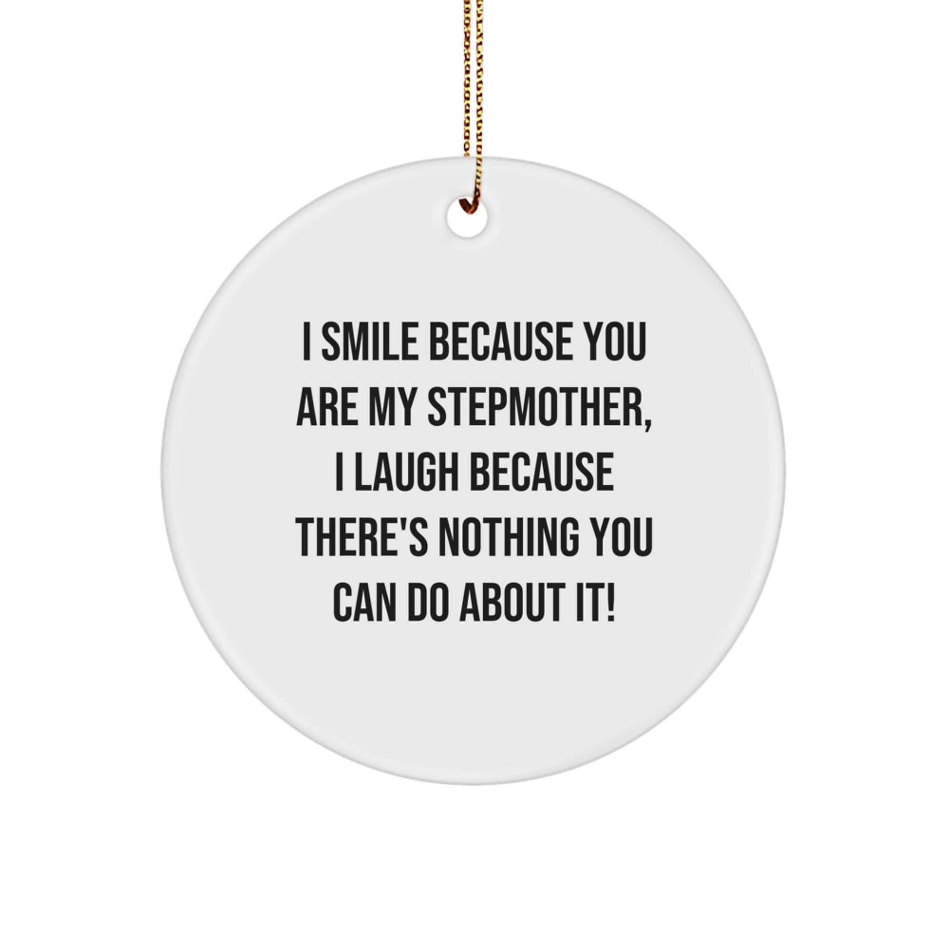 Funny Stepmother Gifts from Men to Women for Stepmother Love Circle Ornament Christmas Unique Decorations - Image 1
