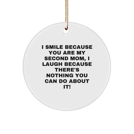 Funny Second Mom Gifts from Family Members to Second Mom Christmas Unique Ornaments for Second Mom - Image 1