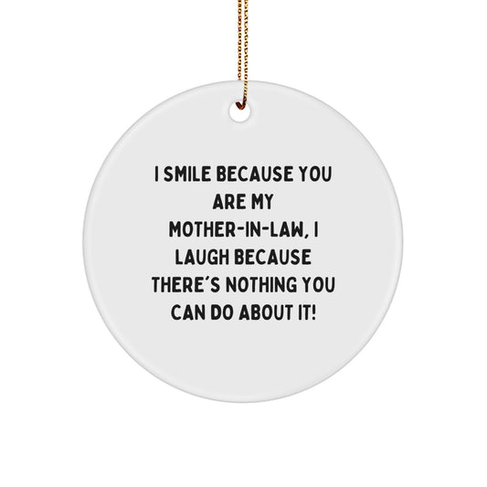 Funny Mom-in-law Gifts, Mom-in-law Circle Ornament, Gifts from Men to Mom-in-law, Christmas Unique Gifts - Image 1