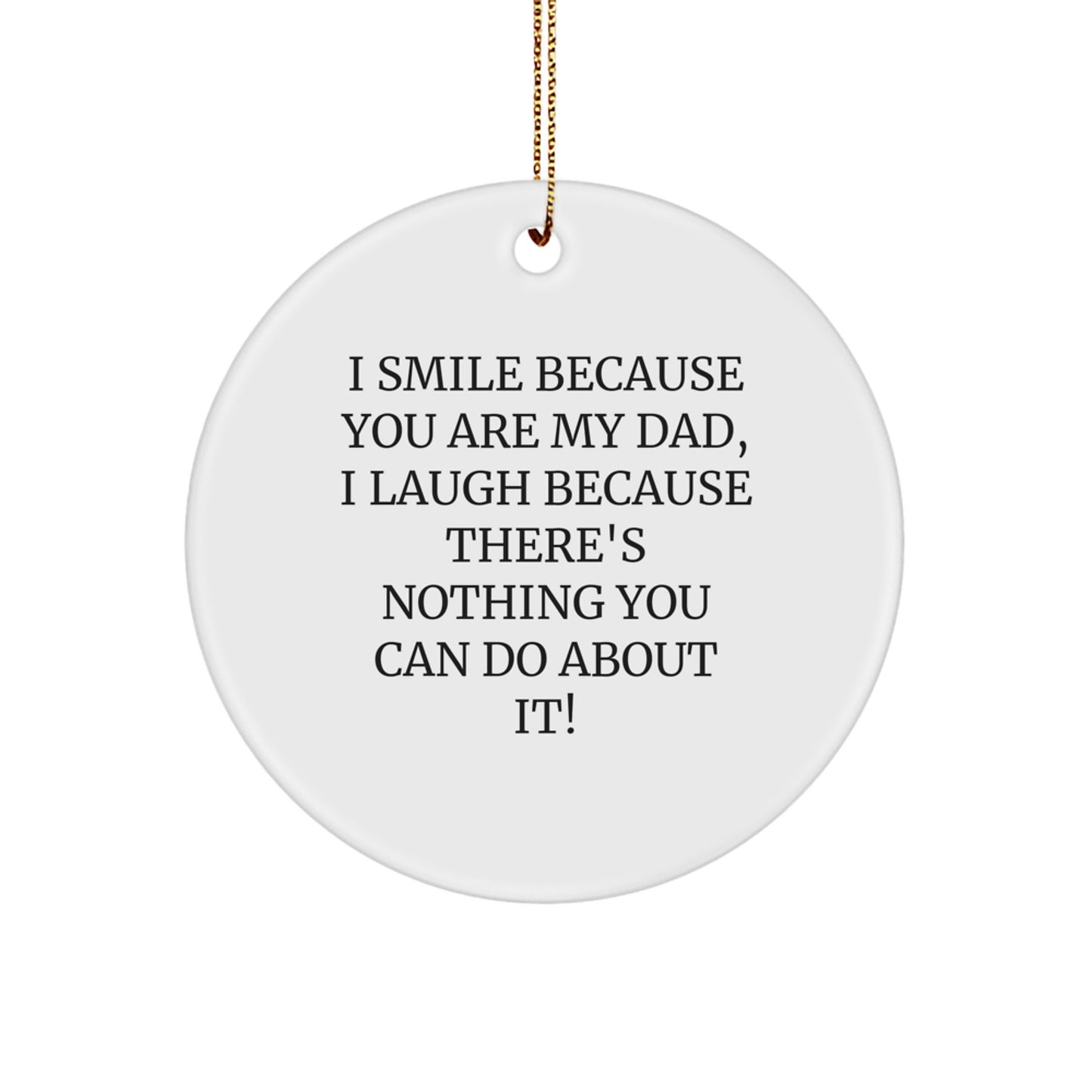 Funny Dad Circle Ornament Gifts from Family for Men - Christmas Unique Gifts - Image 1