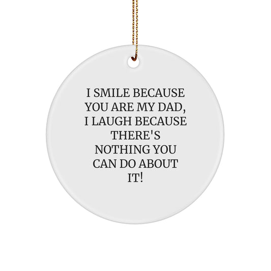 Funny Dad Circle Ornament Gifts from Family for Men - Christmas Unique Gifts - Image 1