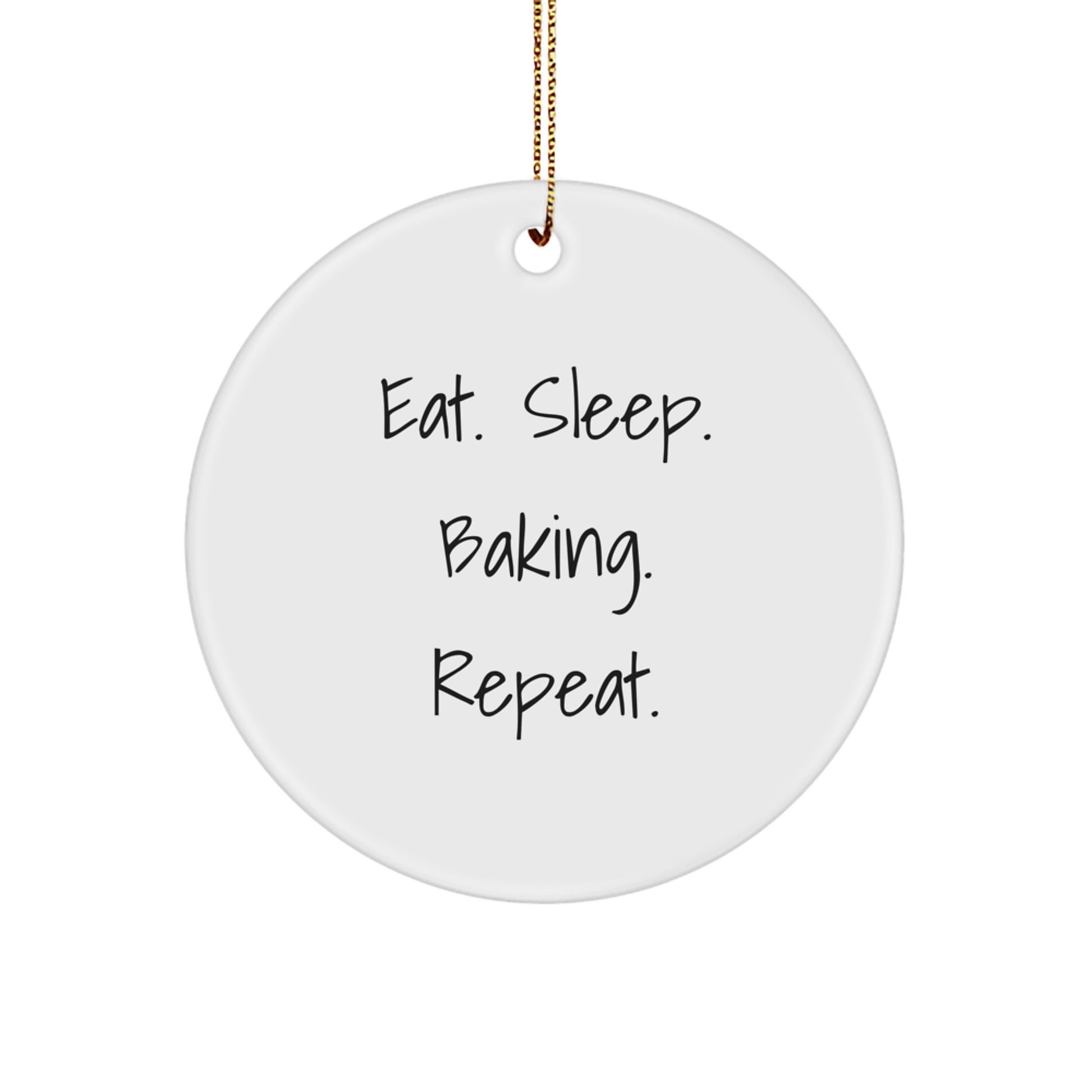 Funny Baking Christmas Circle Ornament Gift for Baking Lovers Gifts from Friends and Family - Image 1