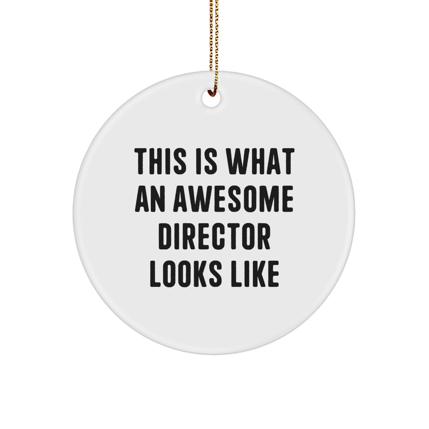Funny Director Circle Ornament Gifts from Friends for Christmas - This Is What An Awesome Director Looks Like - Image 1