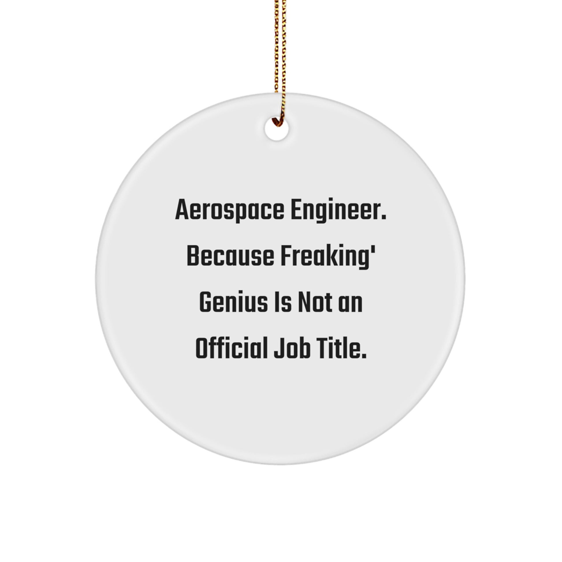 Funny Aerospace Engineer Circle Ornament Gifts from Friends, Coworkers, or Family for Christmas Unique Presents - Image 1