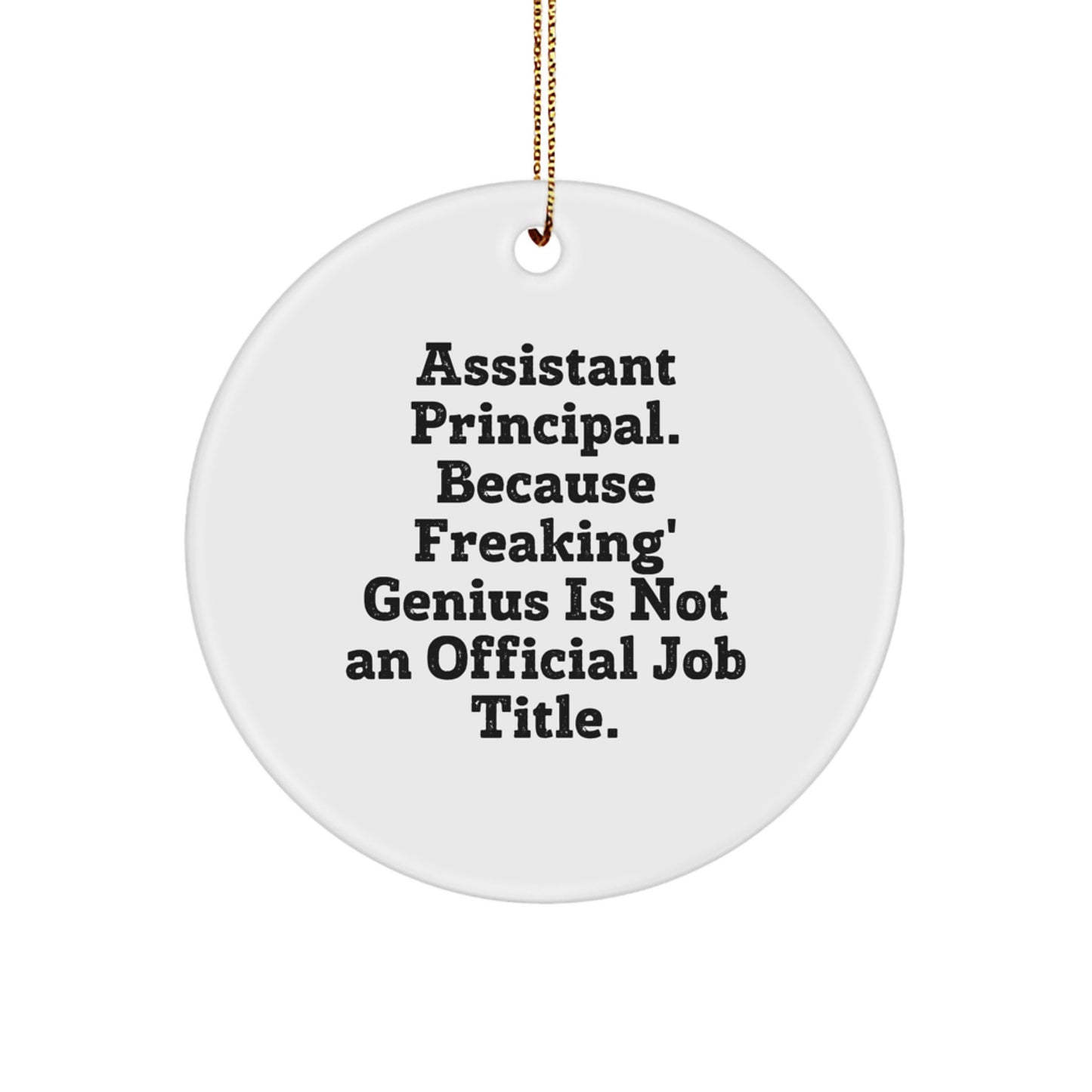 Funny Assistant Principal Circle Ornament Gifts from Friends and Family for Christmas Decorations - Image 1